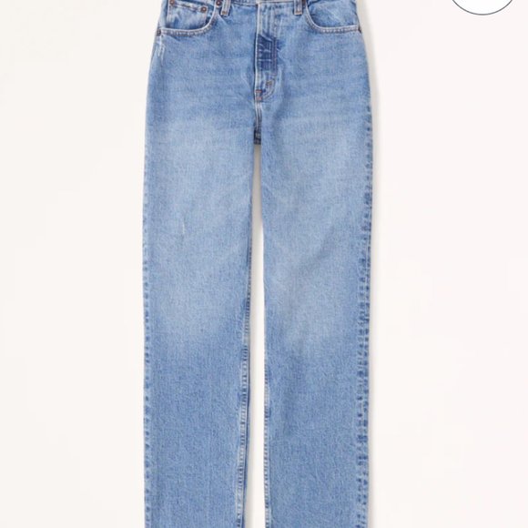 Abercrombie & fitch the 90’s straight ultra high rise size 6r /28 jeans - Picture 1 of 4